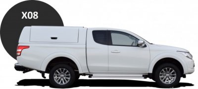 Force Pro Ladkassekappe med åbne sideluger til Mitsubishi L200 (Club Cab) fra 2016-