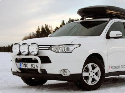 Frontbøjle i aluminium til Mitsubishi Outlander 2013-2015