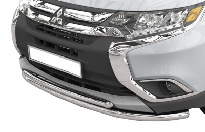 Frontrør i rustfrit stål dobbelt til Mitsubishi Outlander 2016-