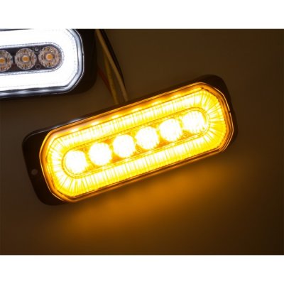 LED-blinklys med halo-ring i hvid, rød og orange | ECE R65/R10/R91 | 12-24V