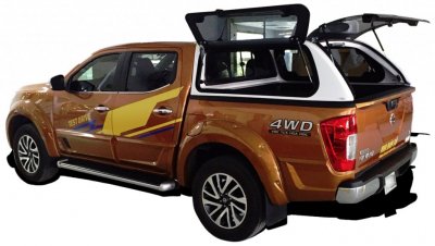 Ladkassekappe med oplukkelige vinduer til Nissan Navara (Double Cab) fra 2015-
