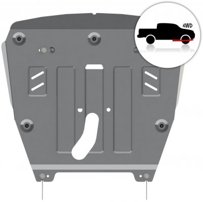 Sumpplade i aluminium til Nissan X-Trail fra 2014-