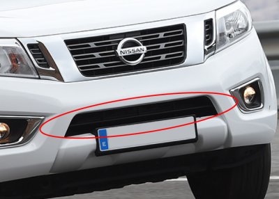 Nedre grill i rustfrit stål til Nissan Navara fra 2015-