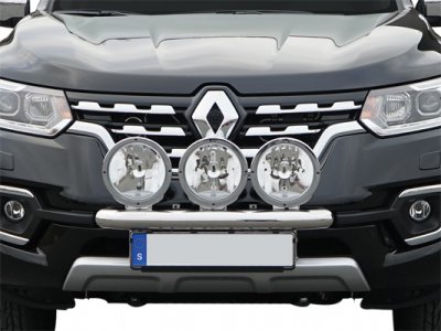 Hjælpelygtebeslag i rustfrit stål til 3 hjælpelygter til Renault Alaskan fra 2017-2021