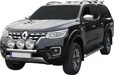 Hjælpelygtebeslag i rustfrit stål til 3 hjælpelygter til Renault Alaskan fra 2017-2021