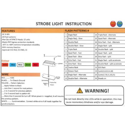 Blinklys med 6 orange LED'er | ECE R65/R10 | 9-33V
