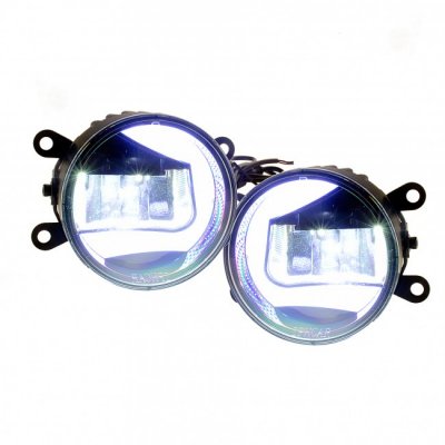 LED DRL rund med L-formet lys 12-24V