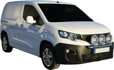Extraljusfäste i Rostfritt stål till Peugeot Partner från 2019-