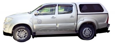 Ladkassekappe med oplukkelige vinduer til Toyota Hilux (Double Cab) fra 2006-2015