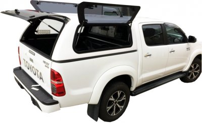 Ladkassekappe med oplukkelige vinduer til Toyota Hilux (Double Cab) fra 2006-2015
