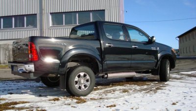Sportsudstødningssystem sidepipes 2x76 mm til Toyota Hilux fra 2006-