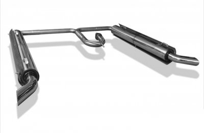 Sportsudstødningssystem sidepipes 2x76 mm til Toyota Hilux fra 2006-