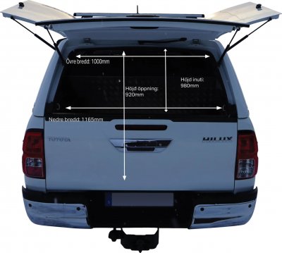 Ladkassekappe Alpha CMX til Toyota Hilux (Double Cab) fra 2021-