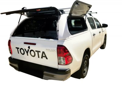 Ladkassekappe med oplukkelige vinduer til Toyota Hilux (Double Cab) fra 2016-