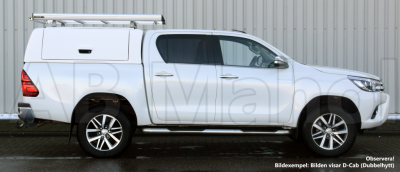 Force Pro ladkassekappe med sideluger, der kan åbnes, til Toyota Hilux (X-Cab) fra 2016-.