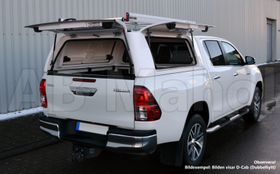 Force Pro ladkassekappe med sideluger, der kan åbnes, til Toyota Hilux (X-Cab) fra 2016-.