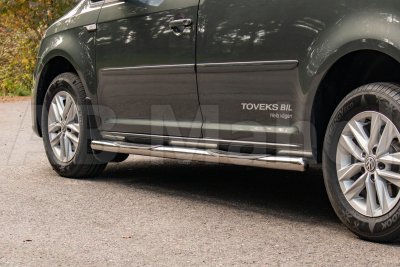 Siderør Slash Cut med dekorative trin til VW Transporter T5/T6 2003-/10-/16-