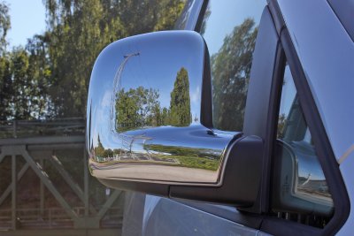 Spejlkapper i forkromet ABS-plast til VW Caddy 2004-2020