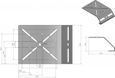 Tagbeslag til advarselslysrampe til VW Transporter T5/T6 2003-/10-/16-