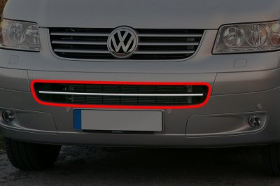 Nedre grill i rustfrit stål til Volkswagen Caravelle T5 2003-2009