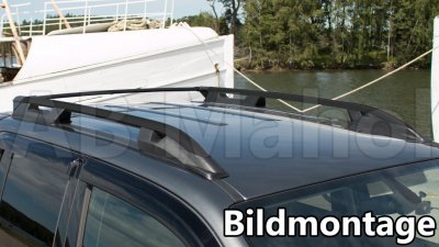Tagræling i sort anodiseret aluminium til VW Amarok 2011-