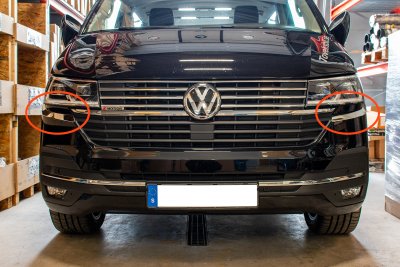 Forlygtedetaljer Volkswagen Transporter T6.1 fra 2019-2024