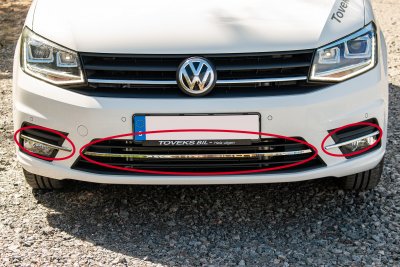 Nedre gitter i rustfrit stål til Volkswagen Caddy fra 2016-2020