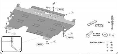 Eksploderet billede af Sumpplade Ford S-Max fra 2006-2015