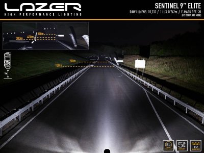 Lazer Sentinel 9 Elite ekstra lys i sort farve