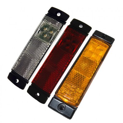 Positionslys med 3xLED og indbygget reflektor | 12V/24V