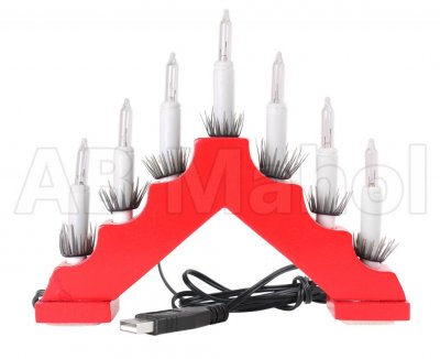 Adventslysholder med USB-stik