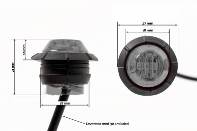 Mål for spotlights i forskellige farver til indbygget montering