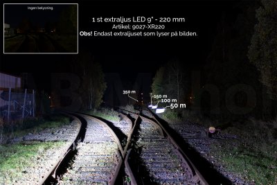 Ekstra lys LED 9 tommer