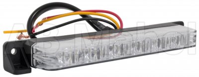 Blinklys i slank model udstyret med 6 x LED og oplyst med orange farve.