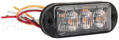 Smal blinklygte 3xLED ECE R65 - 12-24 V