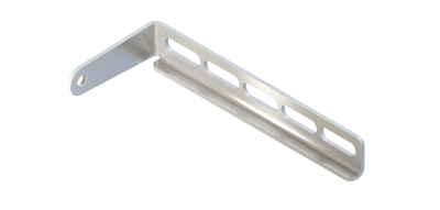 Beslag i rustfrit stål til LED-ramper | 180x75 mm
