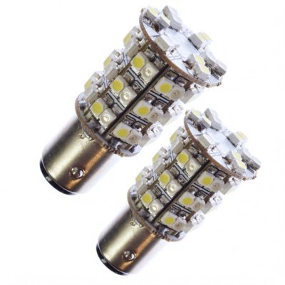 Diodelampe 12V 60xSMD Switchback hvid/gul BAY15d 21/5W