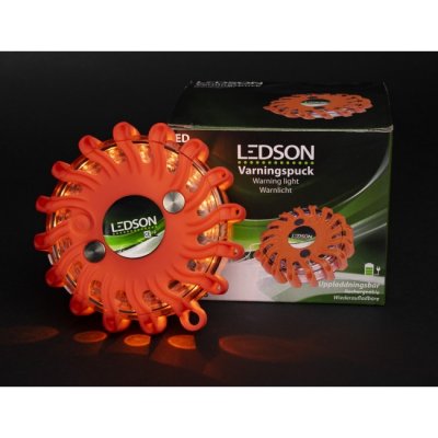 LED-advarselspuck | Genopladelig | Ø120 mm