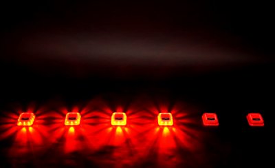 LED-advarselspucker (6 stk.) med matchende pose