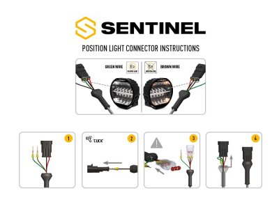 Lazer Sentinel 9 ekstra lys i sort farve
