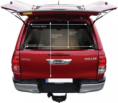 Ladkassekappe Alpha CMX til Toyota Hilux fra 2016-2021