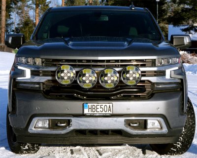 Ekstralygtebeslag til 4 ekstralygter til Chevrolet Silverado 2019-2022 | Qpax