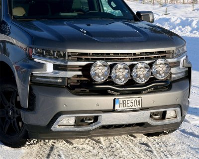 Ekstralygtebeslag til 4 ekstralygter til Chevrolet Silverado 2019-2022 | Qpax