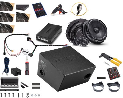Højttalersæt tilanlæg, DSP-lydprocessor, forstærker og subwoofer til Volkswagen Transporter T6 fra 2016-2019
