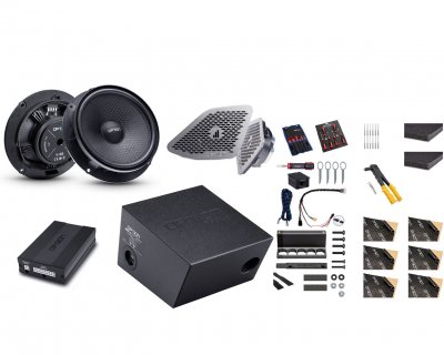 Sæt med forreste højttalere, DSP-lydprocessor, effektforstærker og subwoofer til Volkswagen Multivan T6.1 (2019–2024)