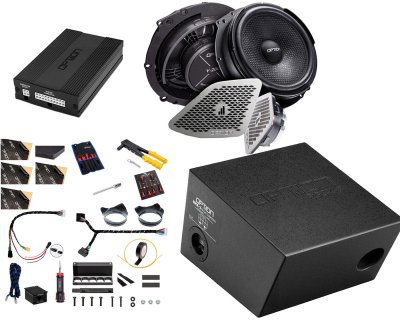 Højttalersæt, foran, DSP-lydprocessor, effektforstærker og subwoofer til Volkswagen Caravelle T6 fra 2016-2019