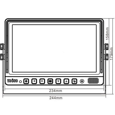 Bakkamera-system 9" med 1 standardkamera