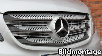 Grill i rustfrit stål (Gun Metal Black) til MB Vito 2014-