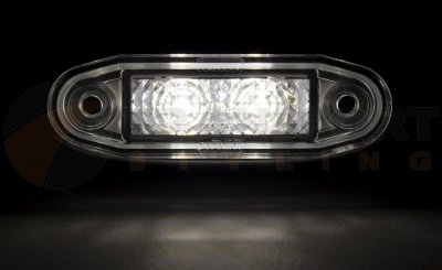 Boreman LED sidemarkeringslys med kromindfatning - 10-30V