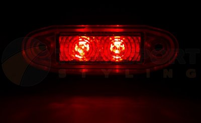 Boreman LED sidemarkeringslys med kromindfatning - 10-30V